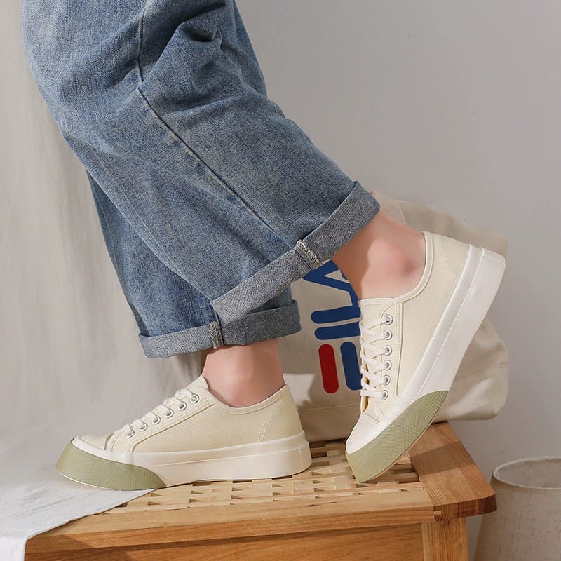 ✌️ Veshop ✌️ S006 Sepatu Old School Premium Sneakers Wanita Korea Import Fashion Sport Olah Raga Jogging Gym-1