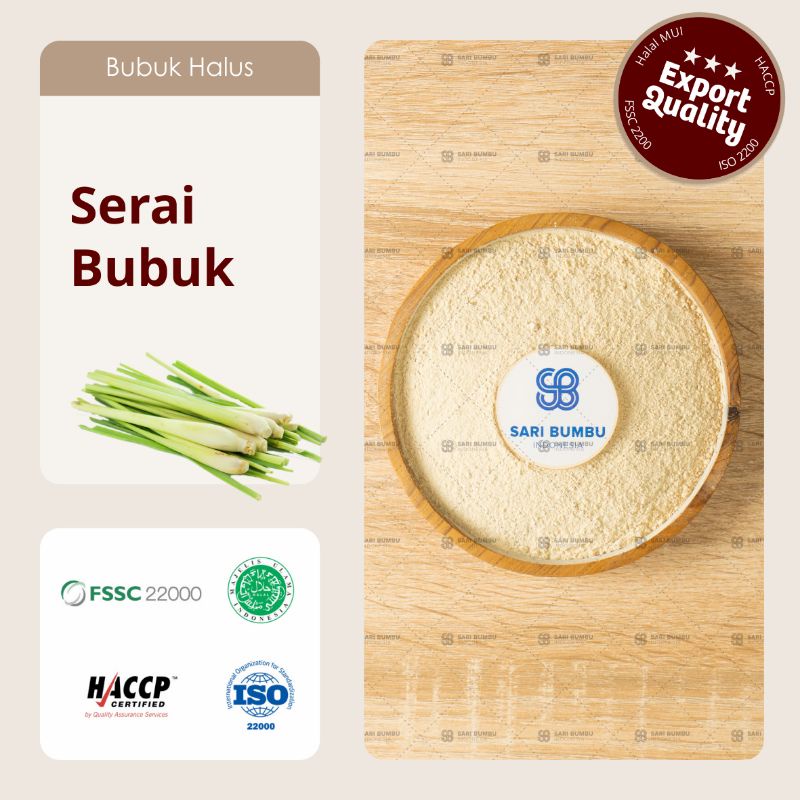 

Serai Bubuk / Lemongrass Powder 100gr Export Quality