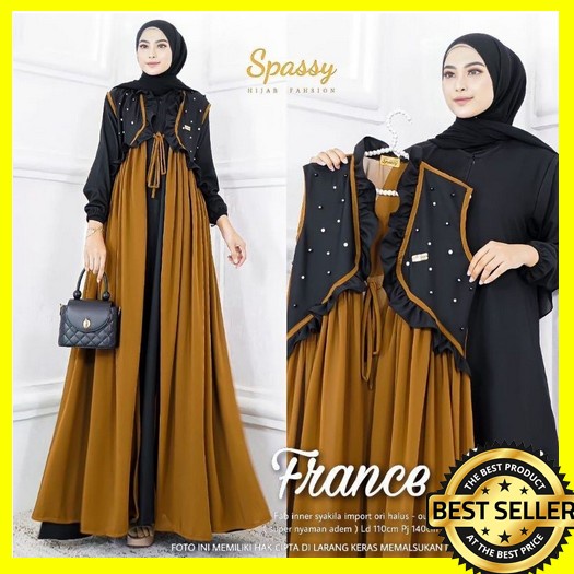 Gamis Laudya Dress Muslimah Kondangan Lebaran Hajatan Glamour Mewah Dress Modis Modern Gaun Maxmara 