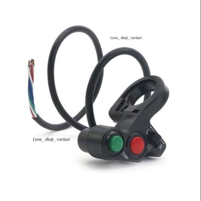 Ready Saklar Kiri tombol sen sein plus klakson universal motor, sklar kiri, saklar kirim 3tombol, sk