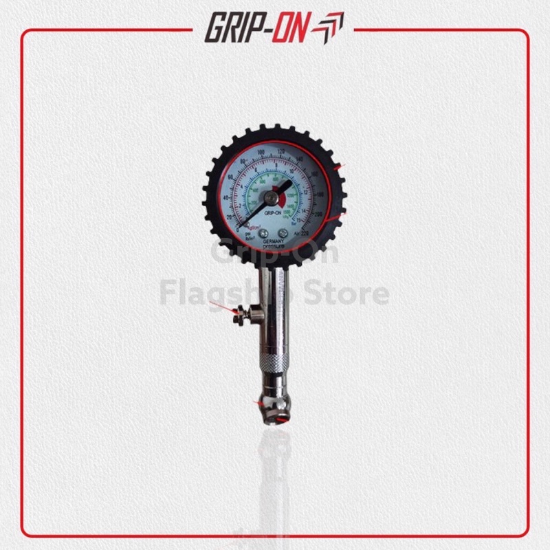 GRIP-ON DIAL TIRE GAUGE ALAT UKUR TEKANAN ANGIN BAN GRIP ON