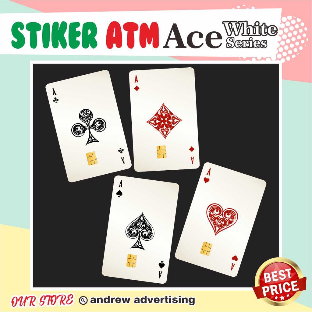 STIKER ATM KARTU ACE REMI | GARSKIN / STIKER KARTU ATM / SKIN KARTU ATM / DEBIT / CREDIT / EMONEY / FLAZZ