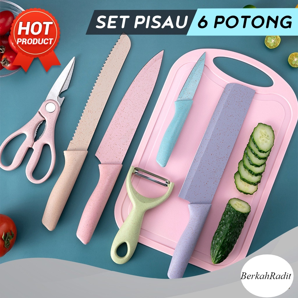 Pisau Sultan - Kitchen Knife Set Stainless Steel / Pisau Dapur Set 6 in 1 Bahan Stainless Steel PREMIUM