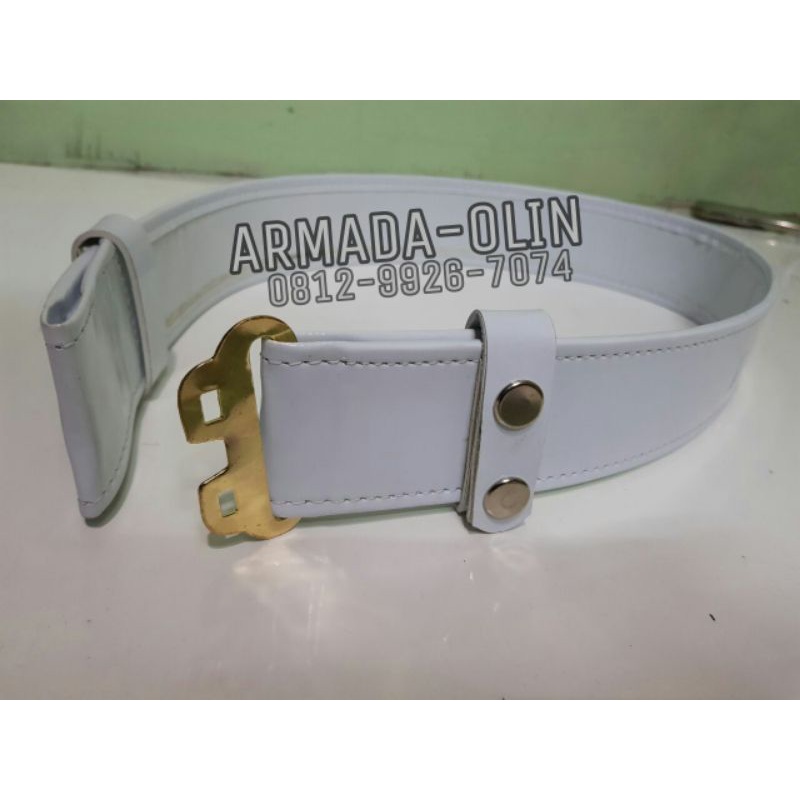 Tali Kopel SINGLE kulit polos Putih |Tali kopel polos Putih | Kopel Putih polos