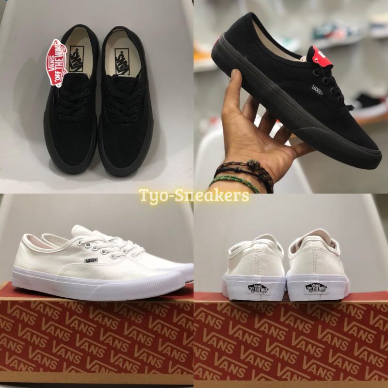 Vans Authentic FullBlack and FullWhite Sepatu Vans Authentic Premium Quality