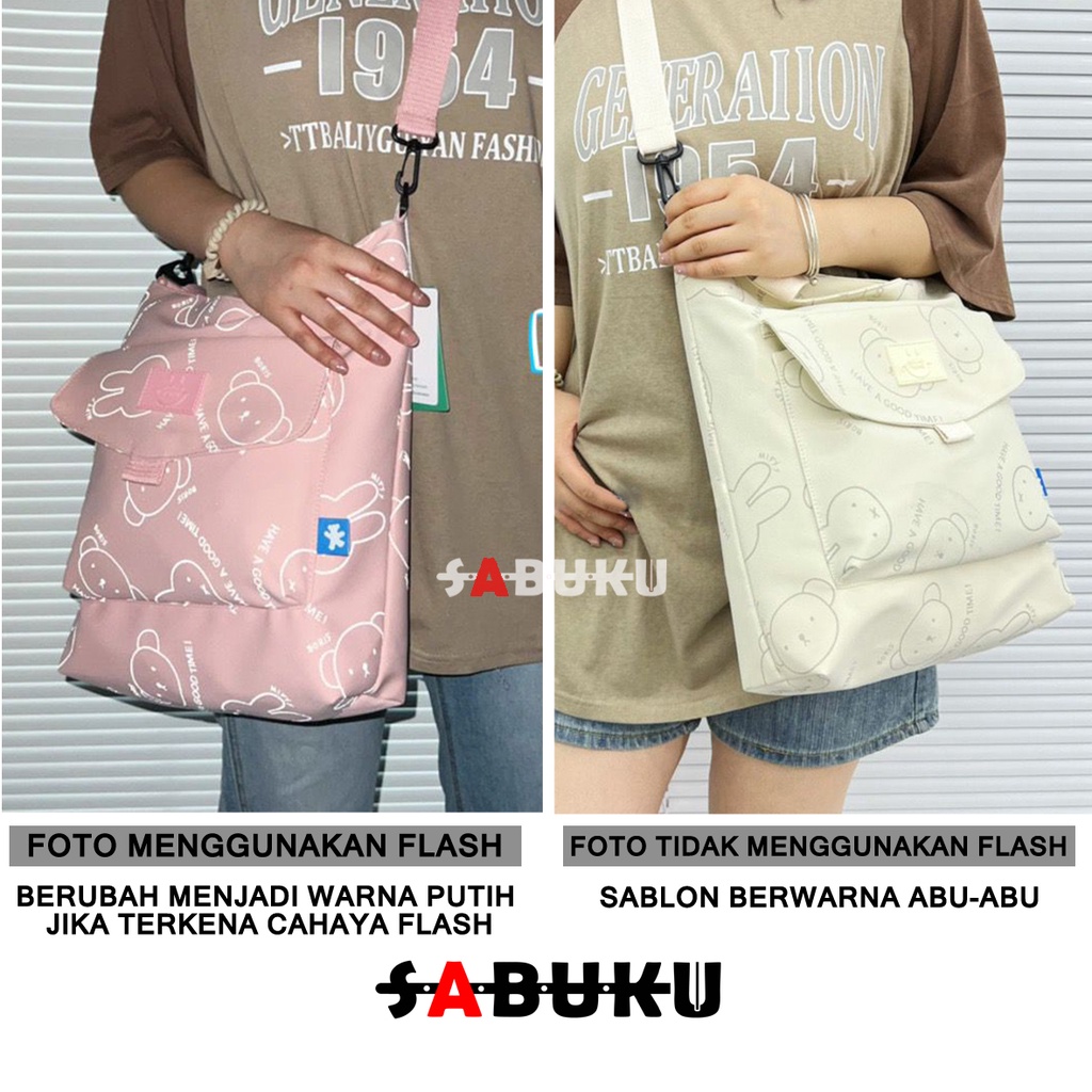 Tas Totebag Fashion Wanita Totebag Tas Selempang Sekolah Totebag Kanvas Premium Totebag Kelinci -268