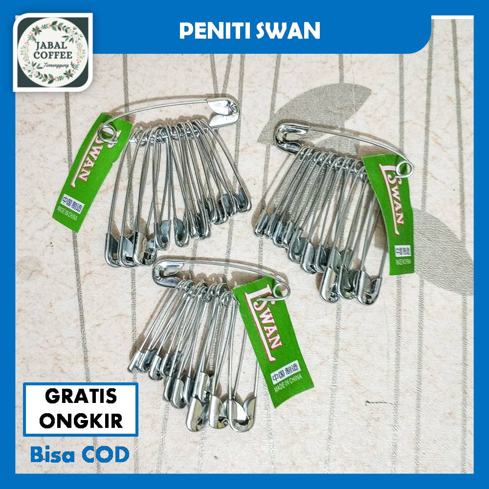 Peniti Swan Stainless Isi 12 Pcs / Peniti Swan / Peniti Set / Peniti Hijab / Peniti Jilbab J49