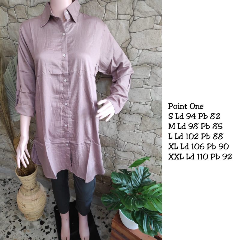 TUNIK WANITA POLOS POINT ONE BRANDED MATAHARI MURAH TNKPO027