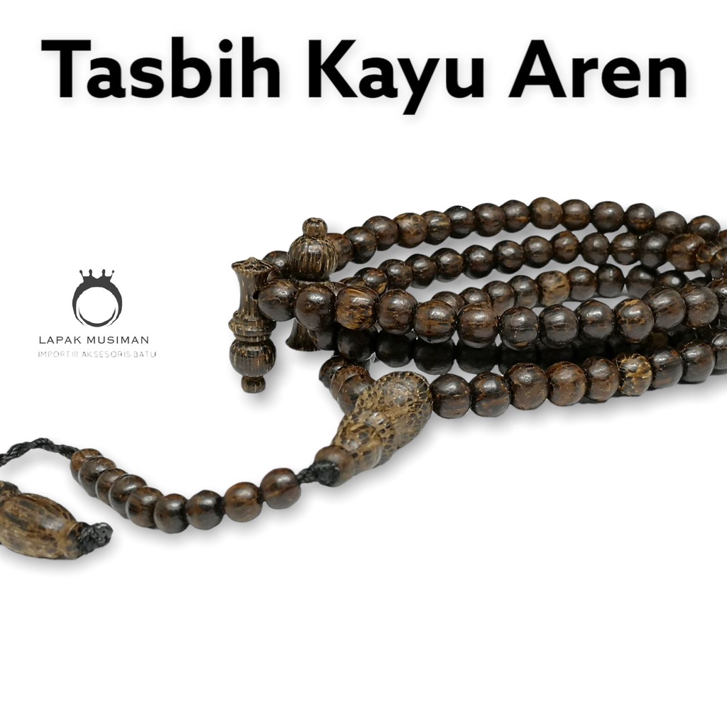 [Bayar di Tempat] Tasbih 99 Butir Kayu Aren Asli Garansi Tasbih Muslim