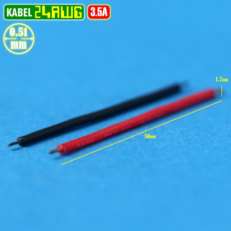 Jual Kabel AWG 24 Merah Hitam 3.5A 24 AWG 5cm | Shopee Indonesia