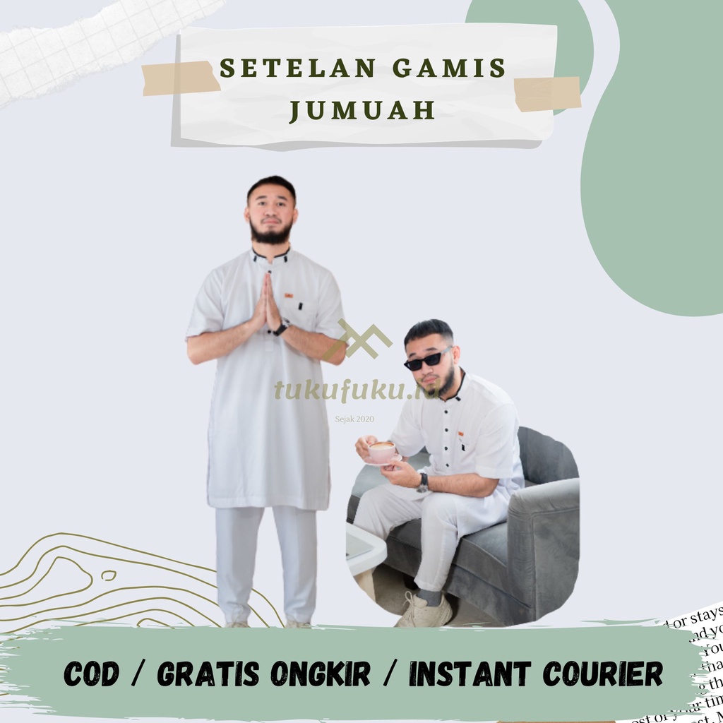GAMIS SETELAN PRIA JUMUAH / GAMIS JUMUAH / BAJU GAMIS SETELAN CELANA / BAJU GAMIS SETELAN