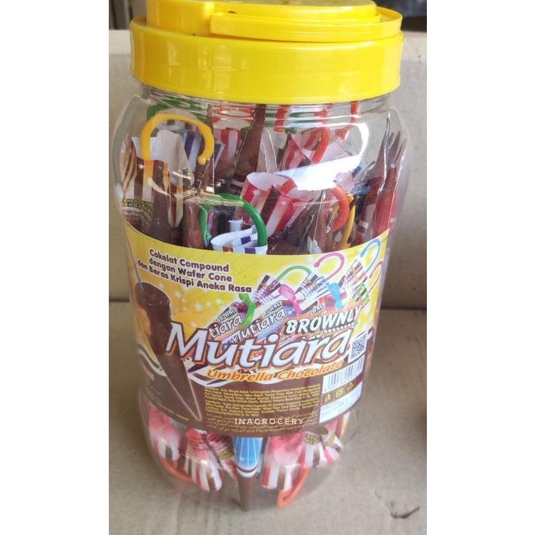 

MUTIARA BROWNLY UMBRELLA CHOCOLATE 450GR 30PCS