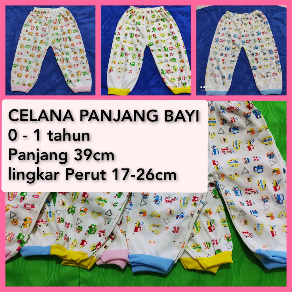 12PCS CELANA PANJANG BAYI DAN PENDEK BAYI LAKI LAKI PEREMPUAN LUSINAN NEW BORN