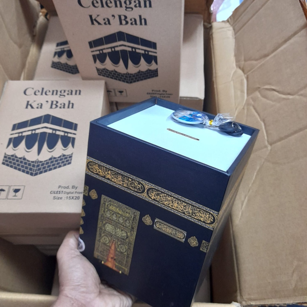 SPESIAL RAMADHAN /Celengan Kabah Kunci //Bahan Kayu/ Celengan Ka bah Baitullah /Tabungan Kakbah Celengan Ka'bah
