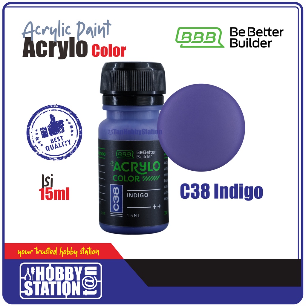 Acrylo Color INDIGO - Gundam ModelKit Acrylic Repaint Airbrush