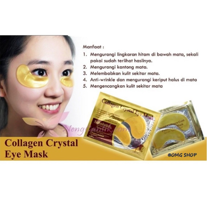 Isi 5 Pcs TERMURAH !!! Masker Mata Collagen Gold Crystal Eye Mask ORIGINAL / Masker Mata Gold Collagen Emas / Masker Mata Panda Kantung / Masker Mata Untuk Tidur / Eye Patch Mask / Masker Organik Anti Mata Hitam Melembabkan Skincare Masker Wajah ORIGINAL