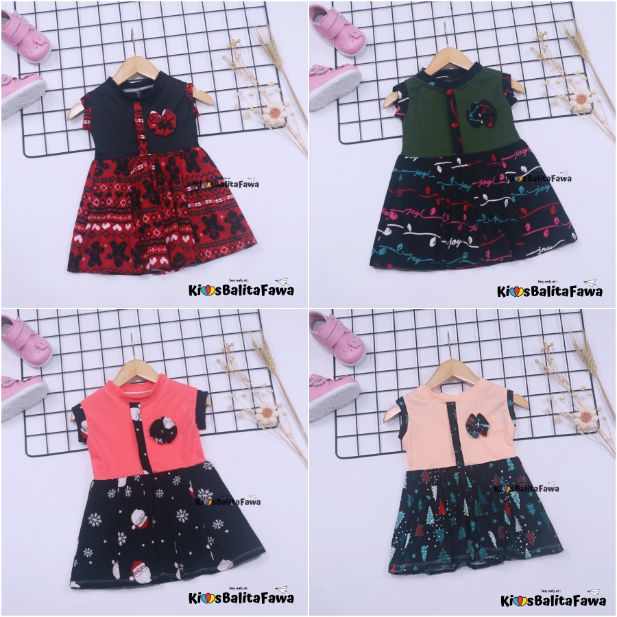 Dress Bilqis uk Bayi 3-18 Bulan / Dres Yukensi Murah Baby Baju Anak Perempuan Gaun Pesta Pakaian babycinnamon
