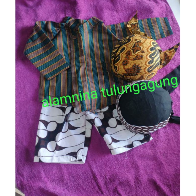 setelan celana batik baju lurik anak 7bulan