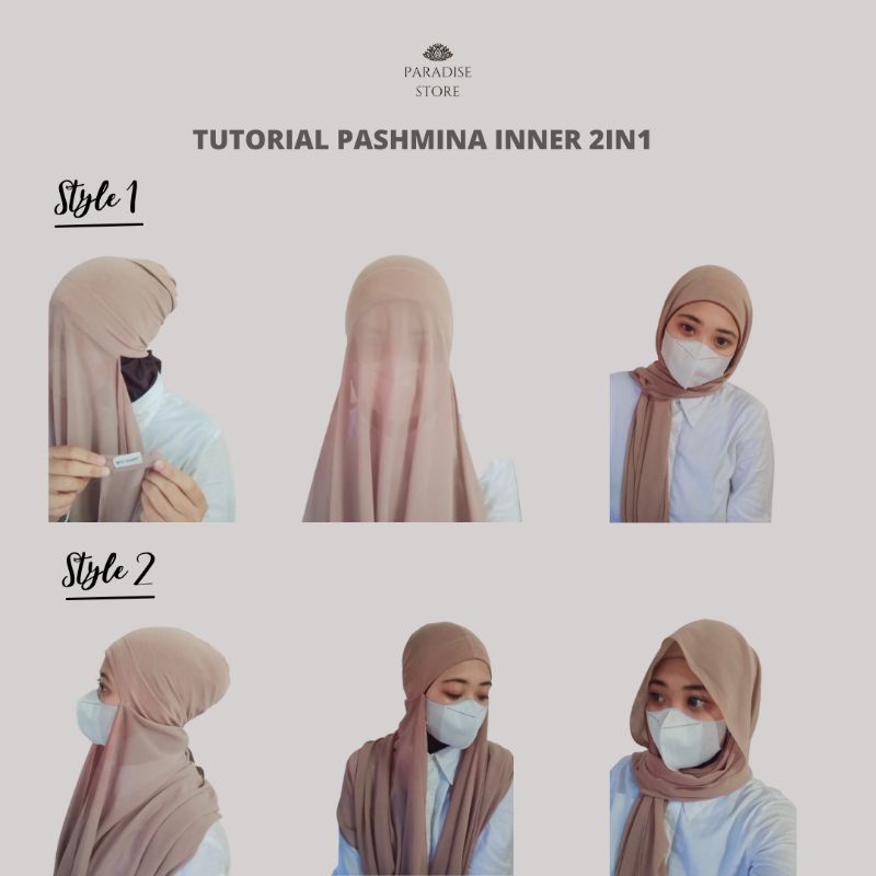 PASHMINA INNER 2IN1 | pashmina inner 2in1 | pashmina terbaru | pashmina kekinian