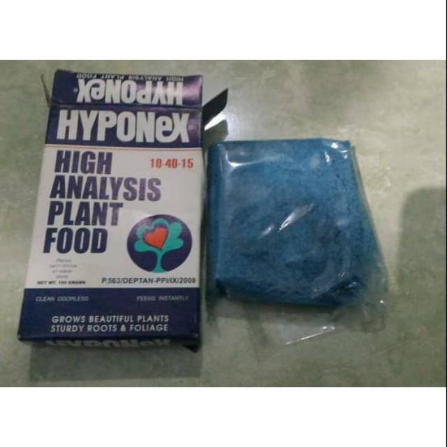 Hyponex 10-40-15 (High Analysis Plant Food).
netto 100gram.