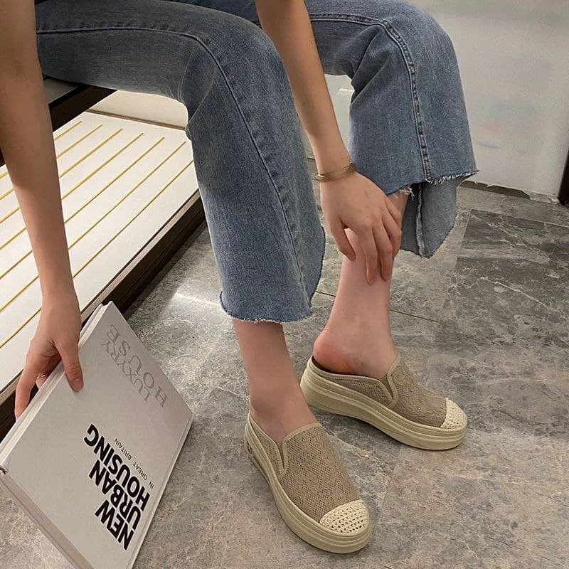 SS30026 slip on wanita import terbaru sepatu selip termurah wanita sepatu flat kekinian cod jakarta