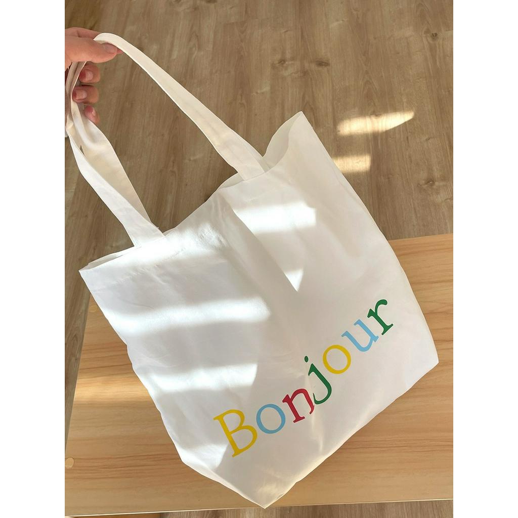 Tote Bag Bonjour Totebag Tas Besar Bag Tas Selempang Wanita Korean Style SImple Sling Bag Perempuan 