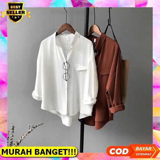 0271 Baju Blus Turtel Neck Kerah Pita Polos Lengan Pendek Silk Satin Import Korean Style Wanita Baju