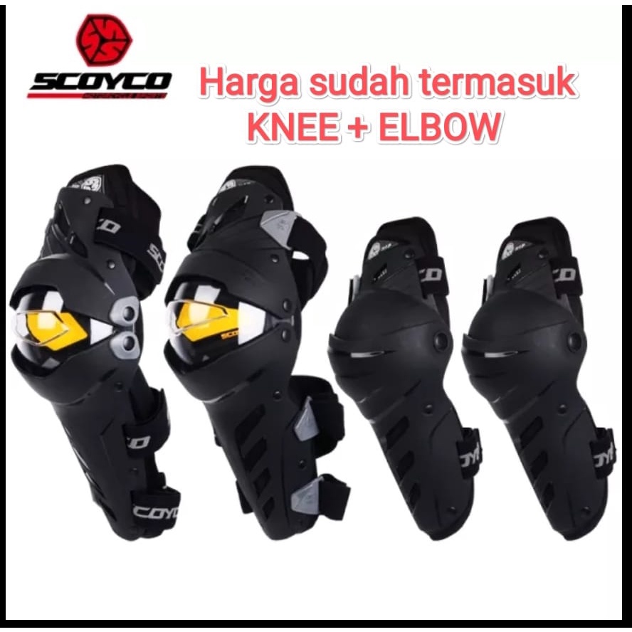 Scoyco knee Elbow pad Protector K17 H17 pelindung lutut &amp; siku rompi motor