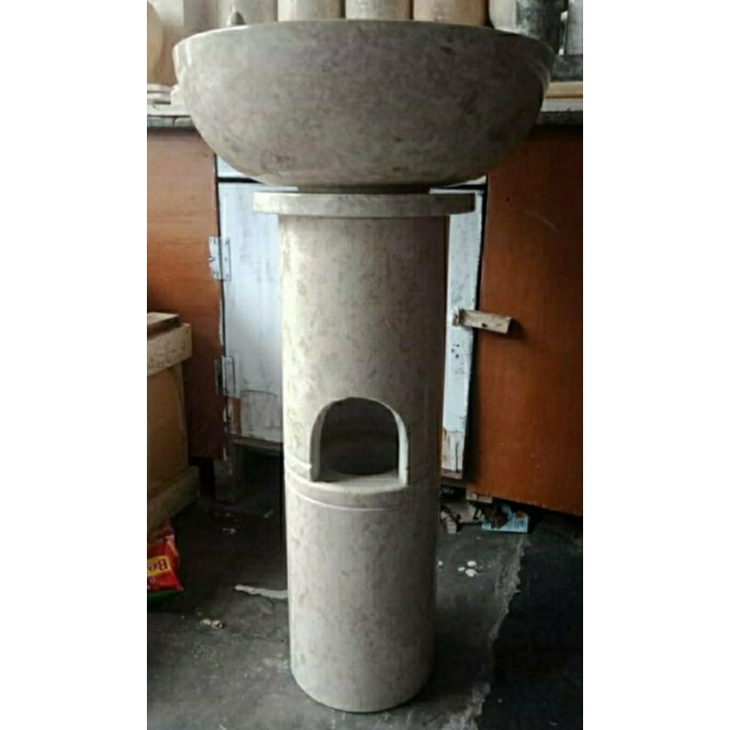 Set Wastafel Batu Marmer