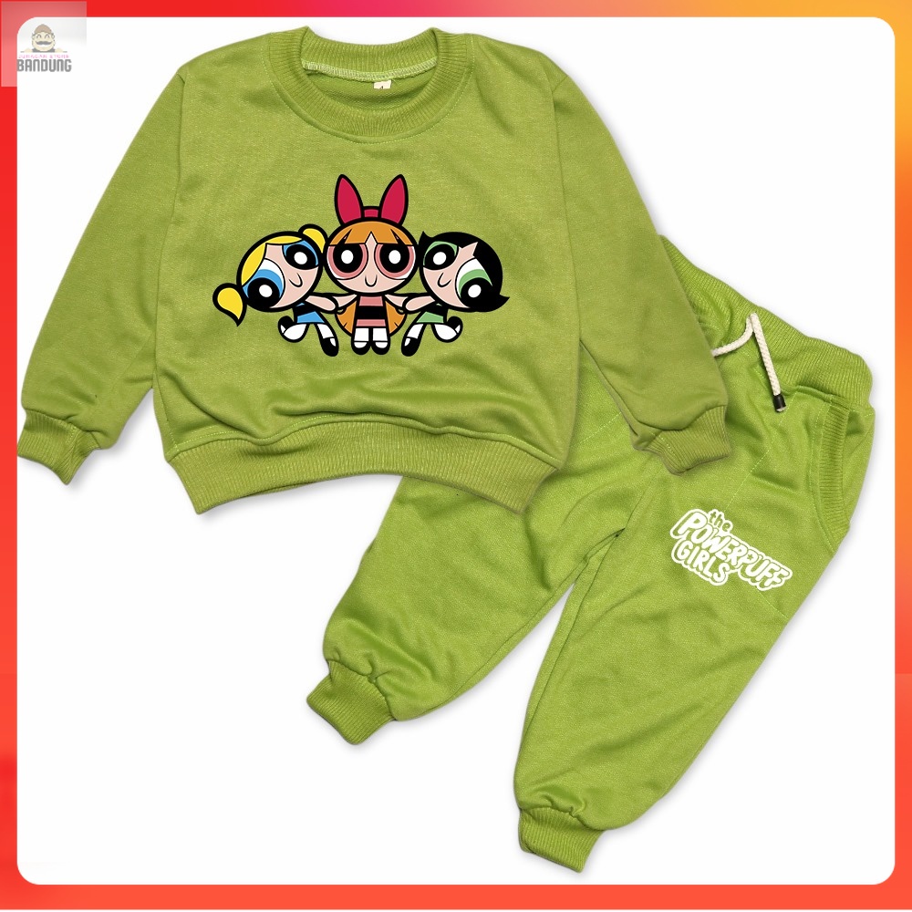 BARANGSAE - Setelan Anak Jogger Powerpuff Girls 02 - Baju Setelan Anak Powerpuff Girls 02 - Setelan 