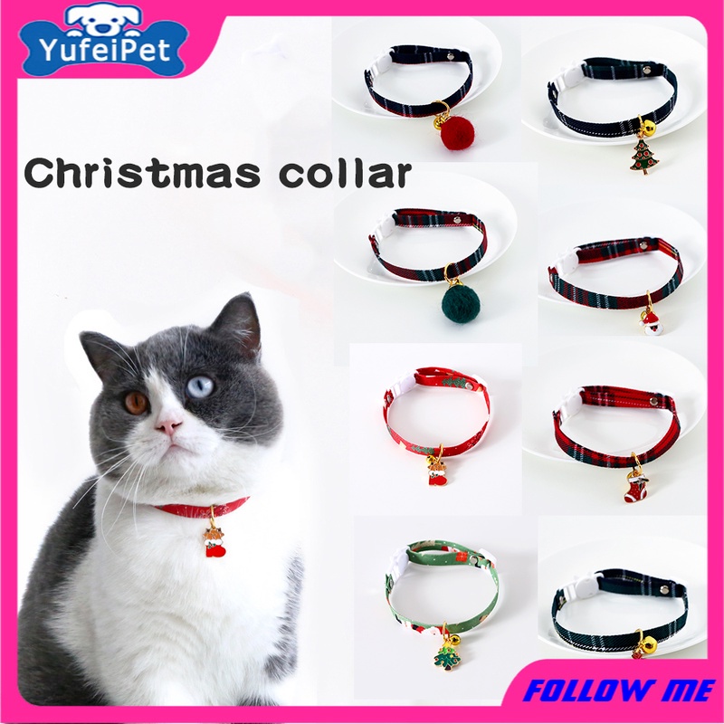 ★〓YUFeiPet〓★ Pet Puppy Cat Tie Christmas Tree Santa Claus Adjustable Dog Accessories Small Dog Medium Holiday Necklace