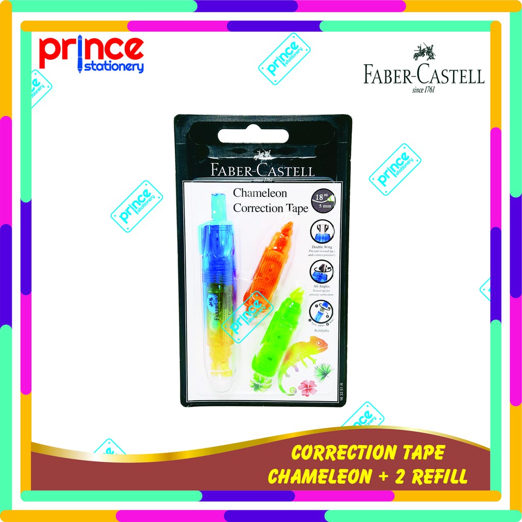 

FABER CASTELL CORRECTION TAPE CHAMELEON + 2 REFILL