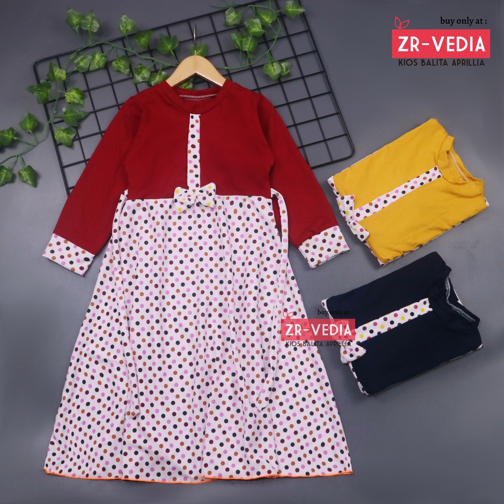 Gamis Pita Uk. 3-4 Tahun  / Gamis Muslim Ngaji Murah Lengan Panjang Perempuan Cewek