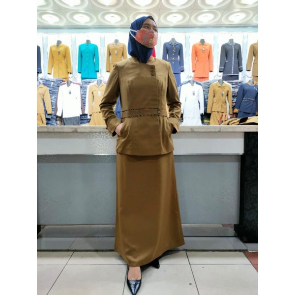 SERAGAM PRINCESSFA/PNS KHEKI TUA/SERAGAM PEMDA LIS BATIK PRINCESSFA