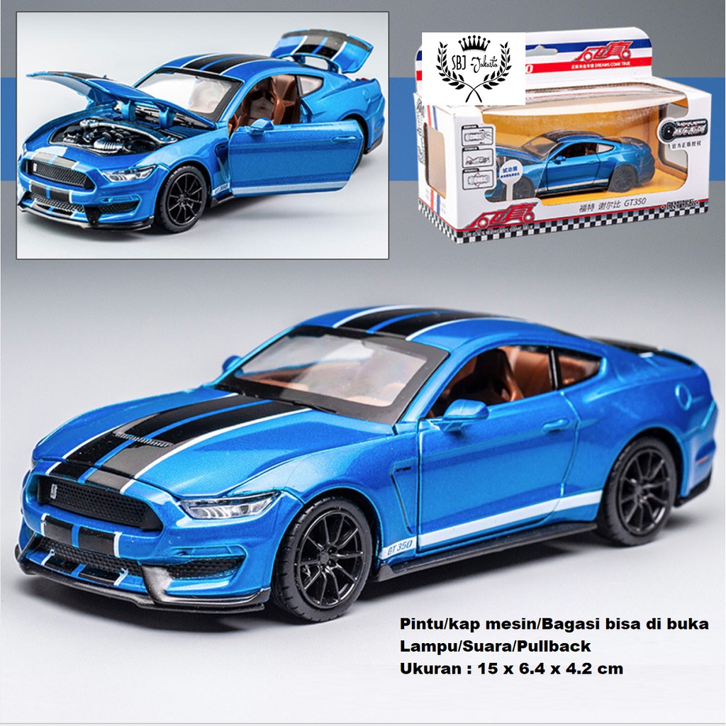 Diecast Miniatur Mobil FORD MUSTANG SHELBY GT350 Metal Collection Series 1:32