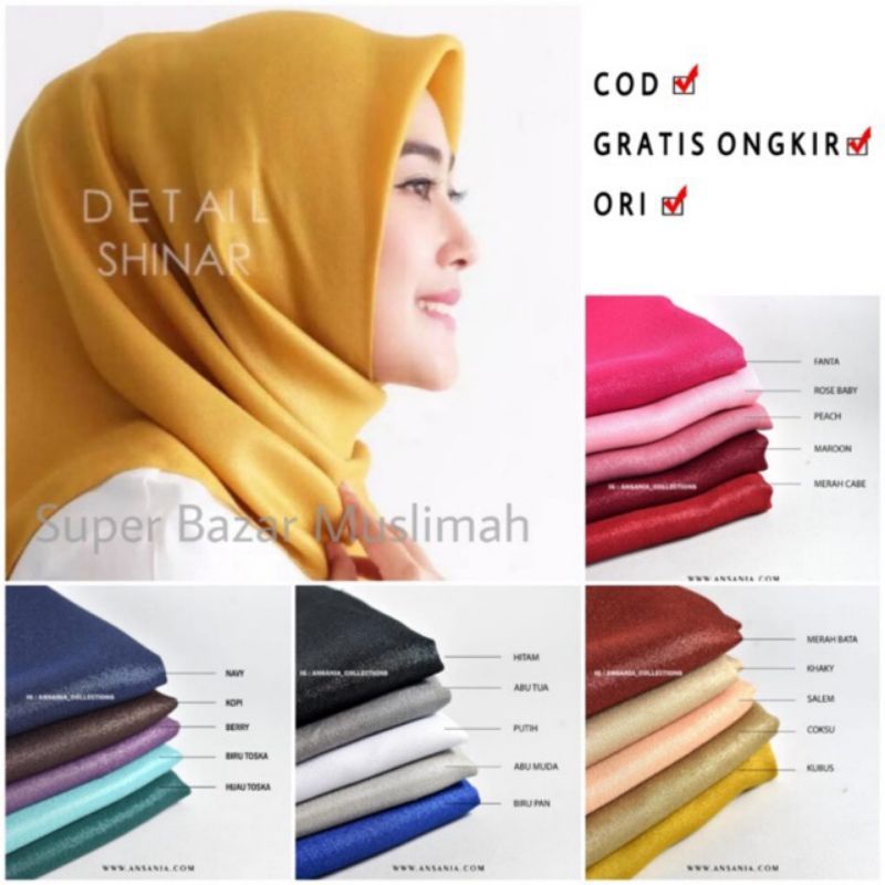 HIJAB SEGI EMPAT SHINAR GLAMOUR ANANSIA