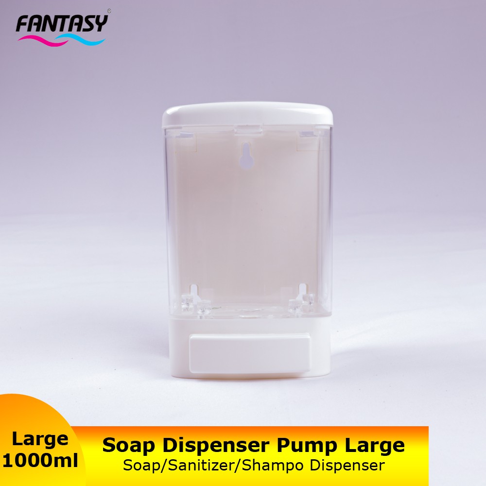 Fantasy Crystal Tempat Sabun Dinding 1000ml Soap Dispenser Elegan Tempat Sabun Cair Manual Besar Kap