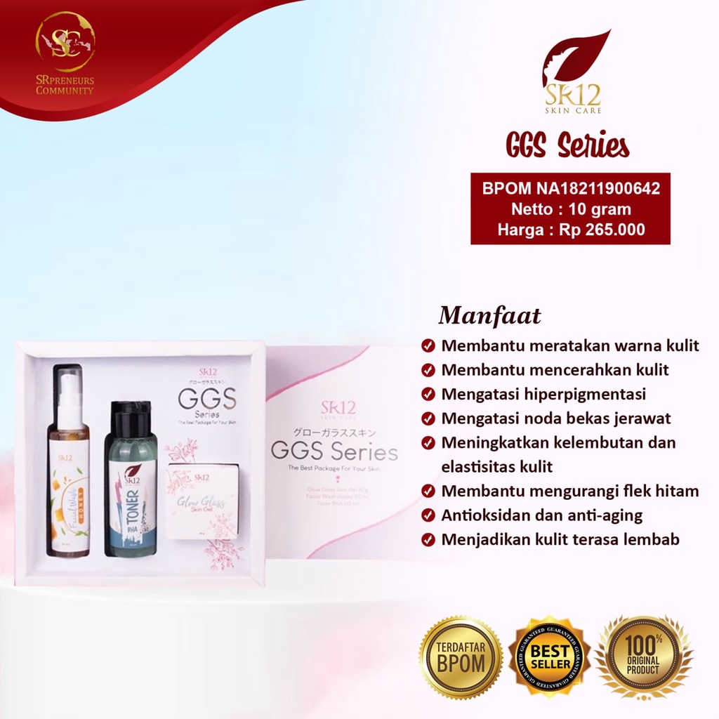 PROMO PAKET KULIT GLOWING / SKINCARE ALA KOREA / GGS SR12 / GLOWING GLASS SKIN SR12 / SKINCARE KOREA