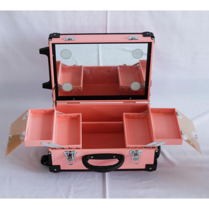 Beautycase/Koper Make Up 43cm full miror + Tutup Akrilik