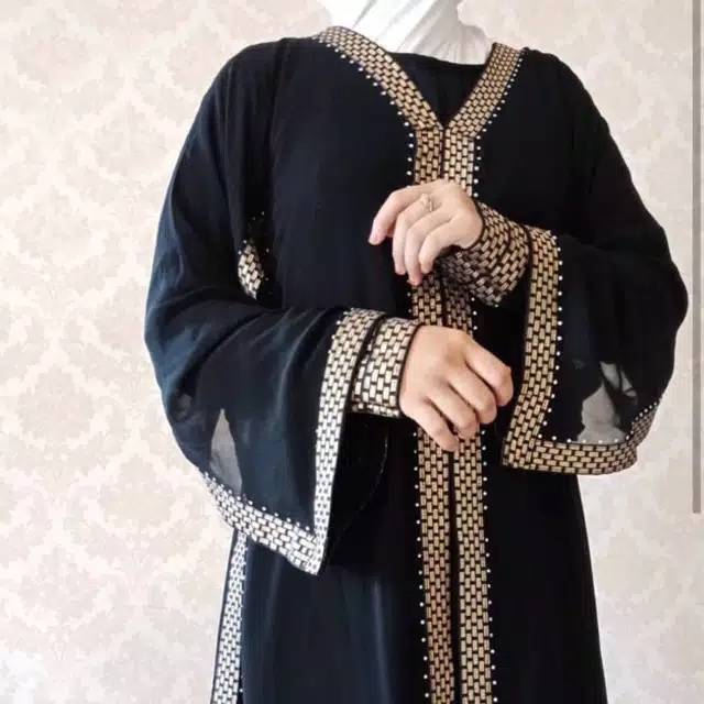 GALLERY ABAYA EXCLUSIVE ABAYA SAUDI PESTA  RENDA KOTAK