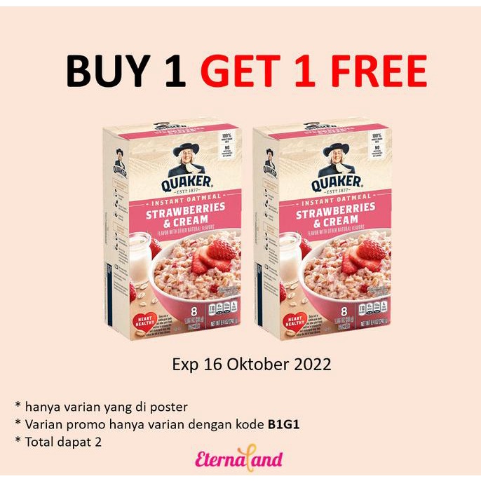 

Quaker Instant Oatmeal ALL VARIANT - quaker oatmeal impor aneka rasa