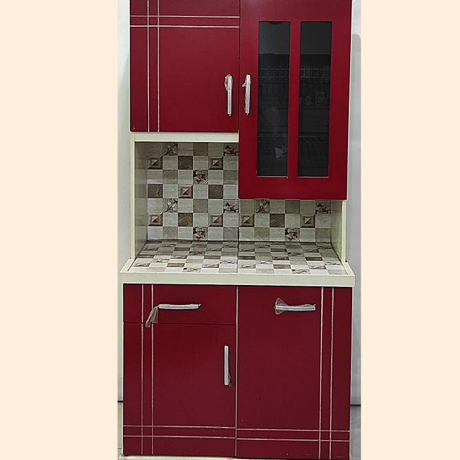 Rak Piring 2 Pintu, Lemari Dapur Kayu 2 Pintu, Lemari Sayur Minimalis Vinvinbila