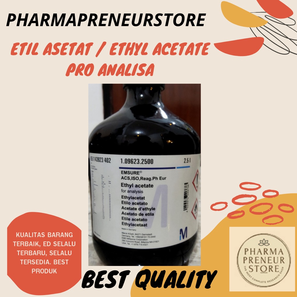 Etil Asetat / Ethyl Acetate Pro Analis 50 ML dan 100 ML Best Quality