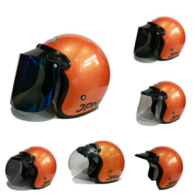Helm jpn retro orange gloss