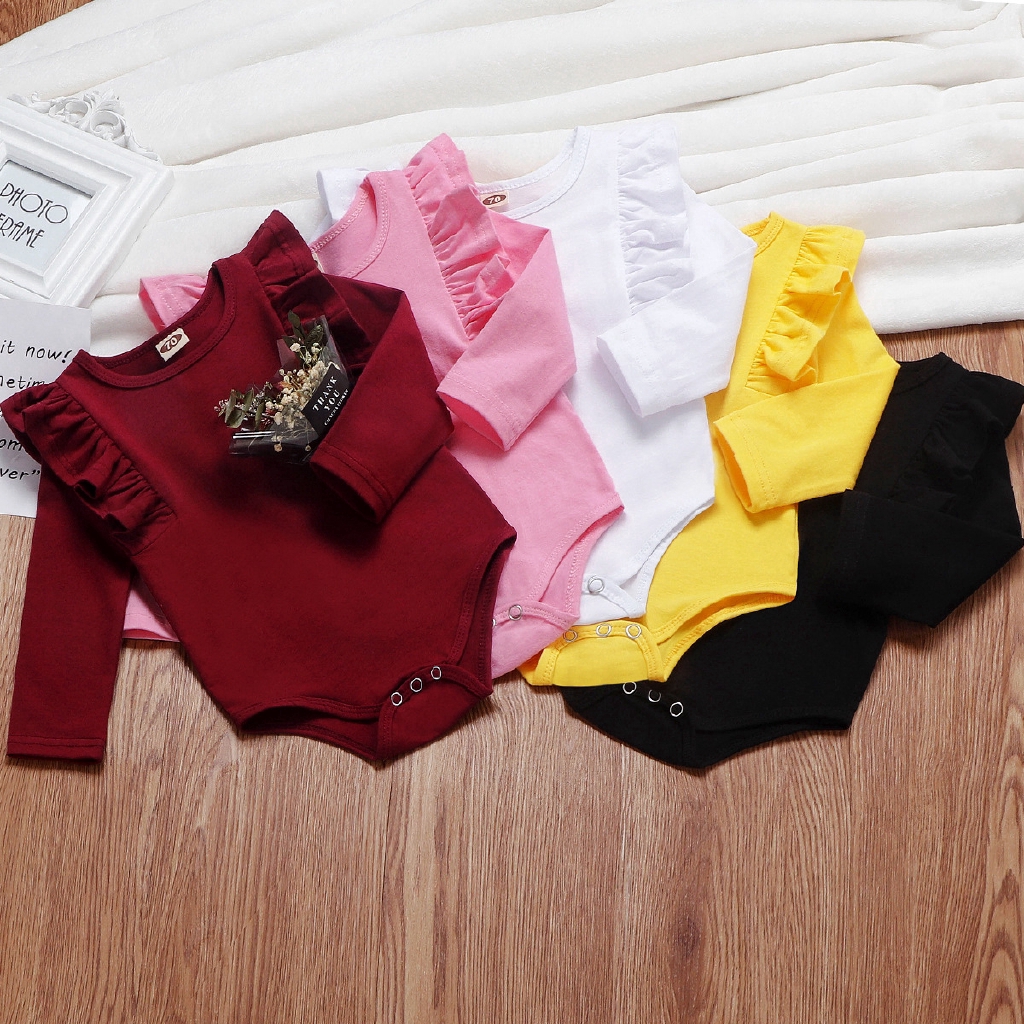 ruffle sleeve romper baby