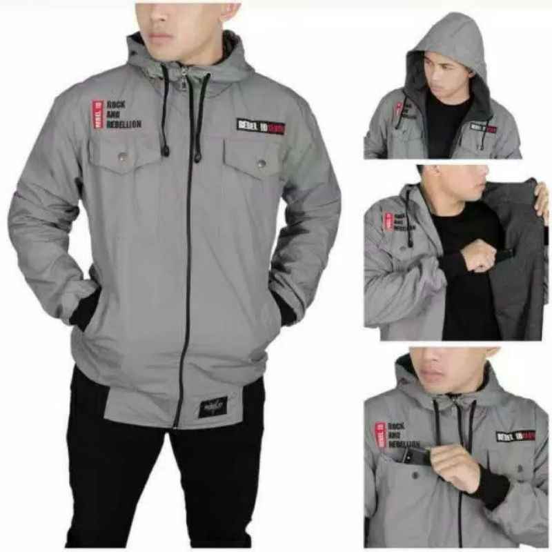 Jaket Pria/Jaket Semi Parka Original Rebel Id/Jaket REBEL ID