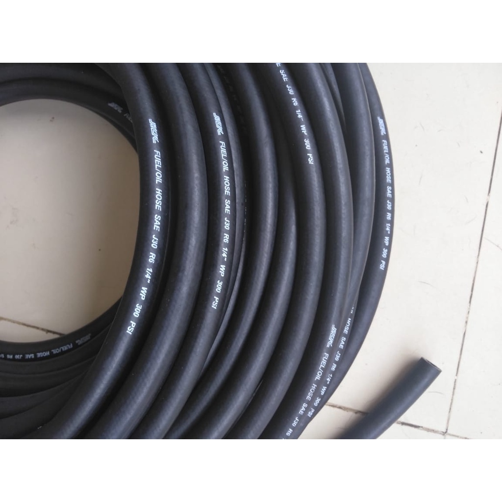 Selang Minyak NCR FUEL/OIL HOSE SAE J30 R1 ukuran 3/8 Inc(9,5mm)