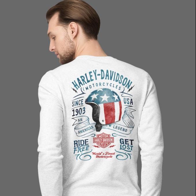 Kaos Lengan Panjang Harley Davidson Bikers Brotherhood Distro