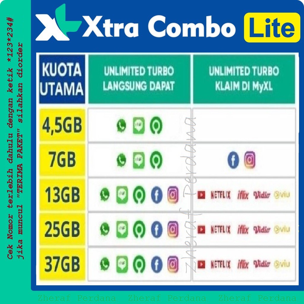 Xl Xtra Combo Lite Unlimited Turbo Shopee Indonesia