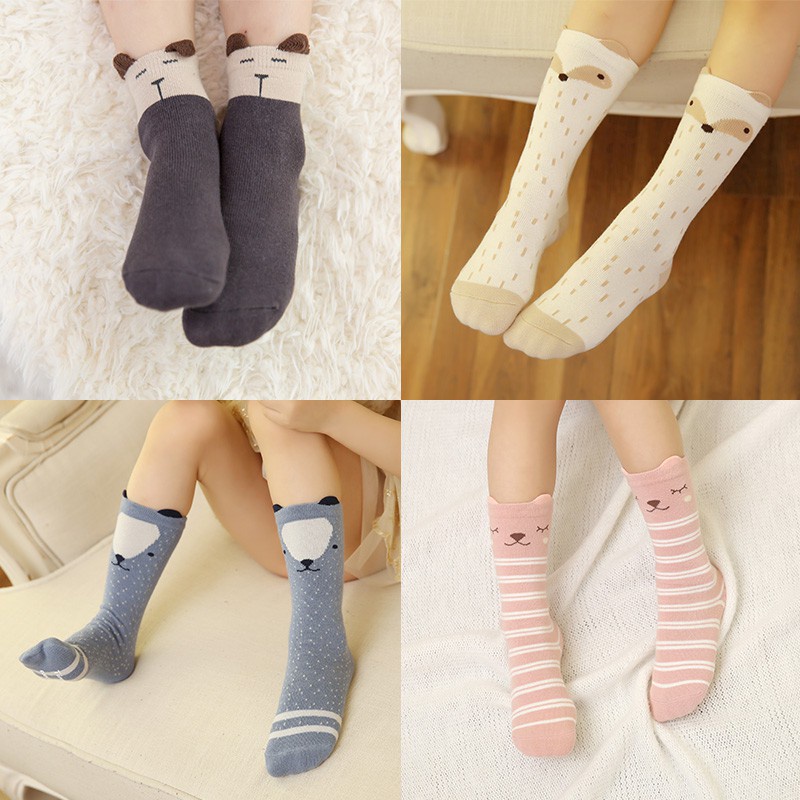 MARKAS KS01 Kaos Kaki Panjang Bayi Karakter Anti Slip Socks Baby Animal